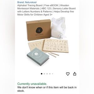 Naturskool Wooden Alphabet & Number Tracing Boards